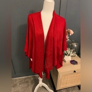 ❤️ Beautiful Red Cape Shawl Top ❤️